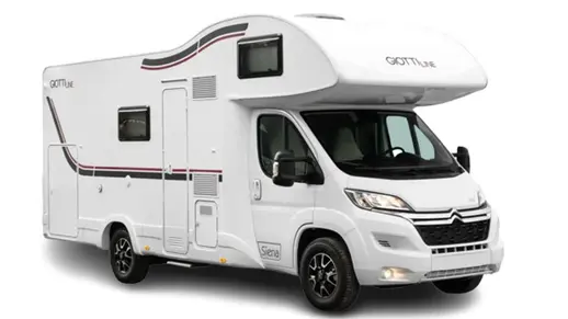 GiottiLine Wohnmobil Alkoven für 6 Personen
